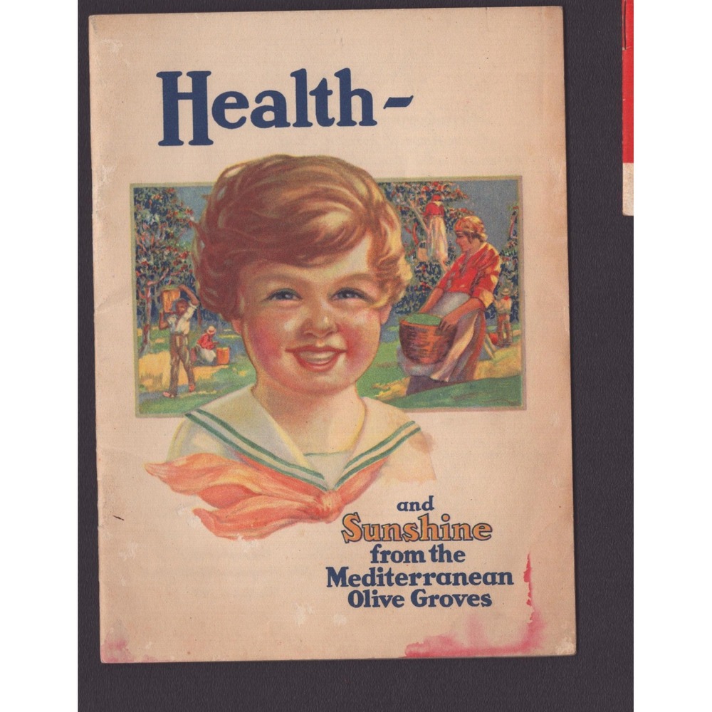 Vtg 1929 Pompeian Virgin Olive Oil Booklet Health Sunshine Mediterranean Groves - Picture 1 of 3